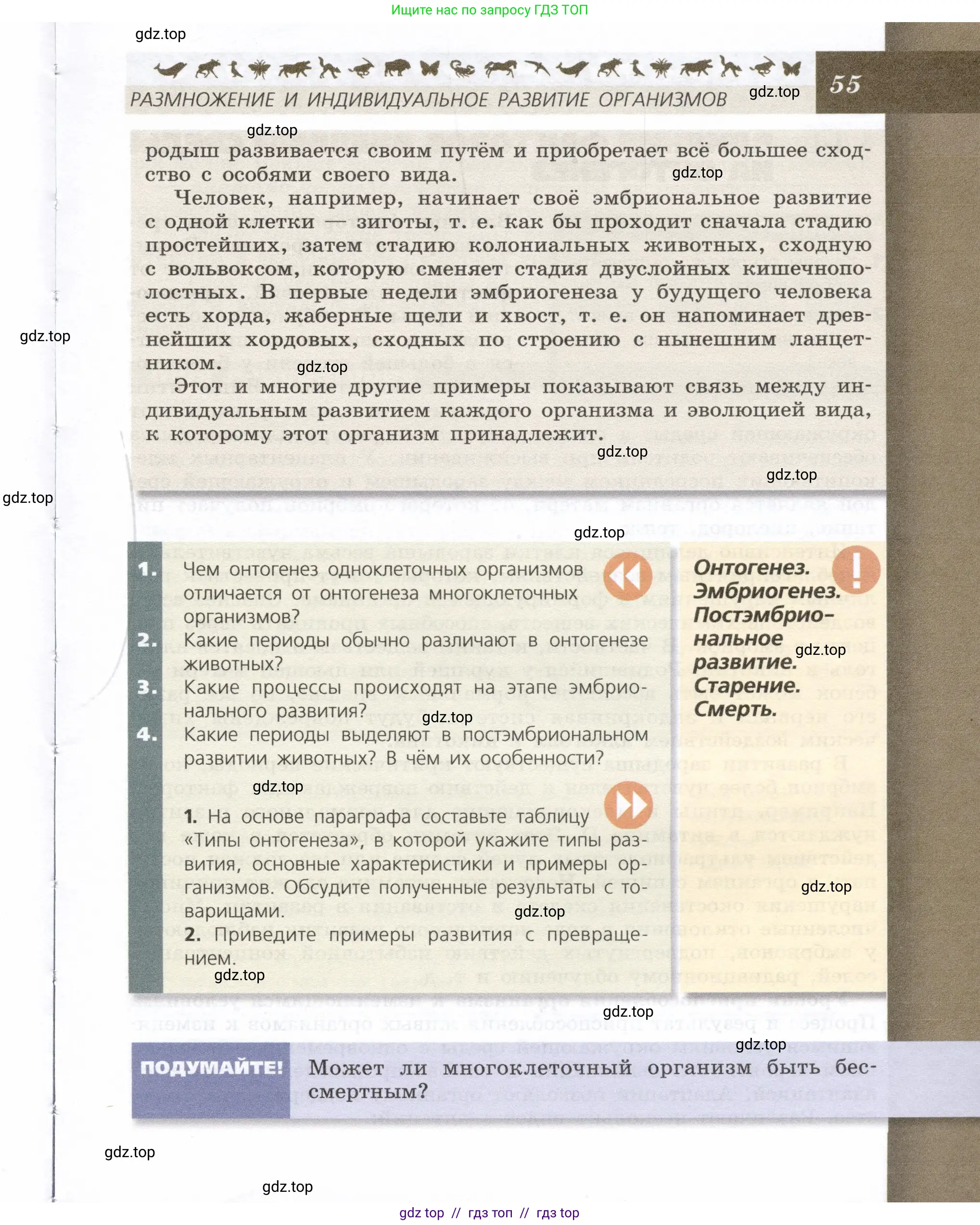 Биология, 9 класс Учебник, автор: Пасечник Владимир Васильевич, издательство Просвещение, Москва, 2019, страница 55