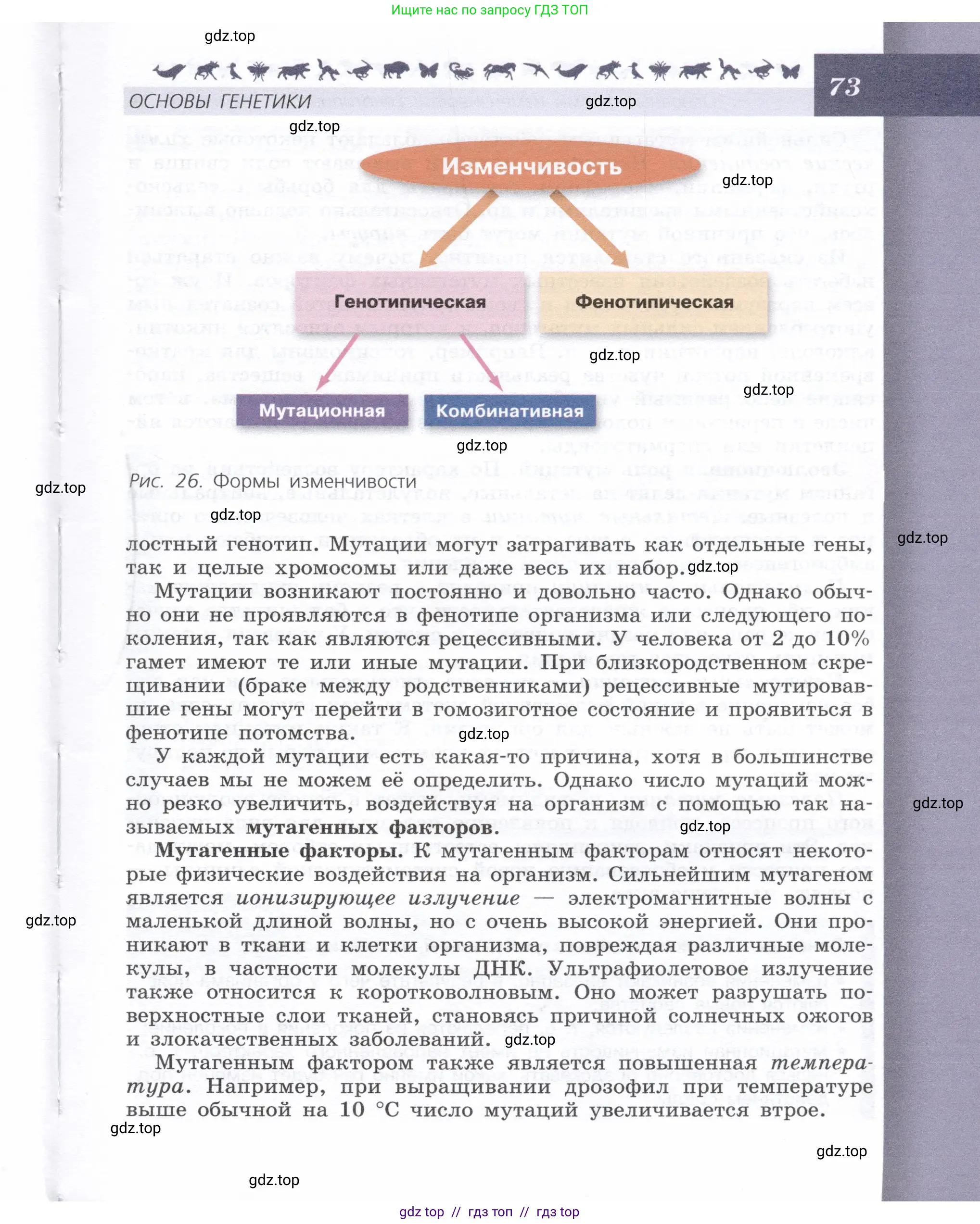 Биология, 9 класс Учебник, автор: Пасечник Владимир Васильевич, издательство Просвещение, Москва, 2019, страница 73