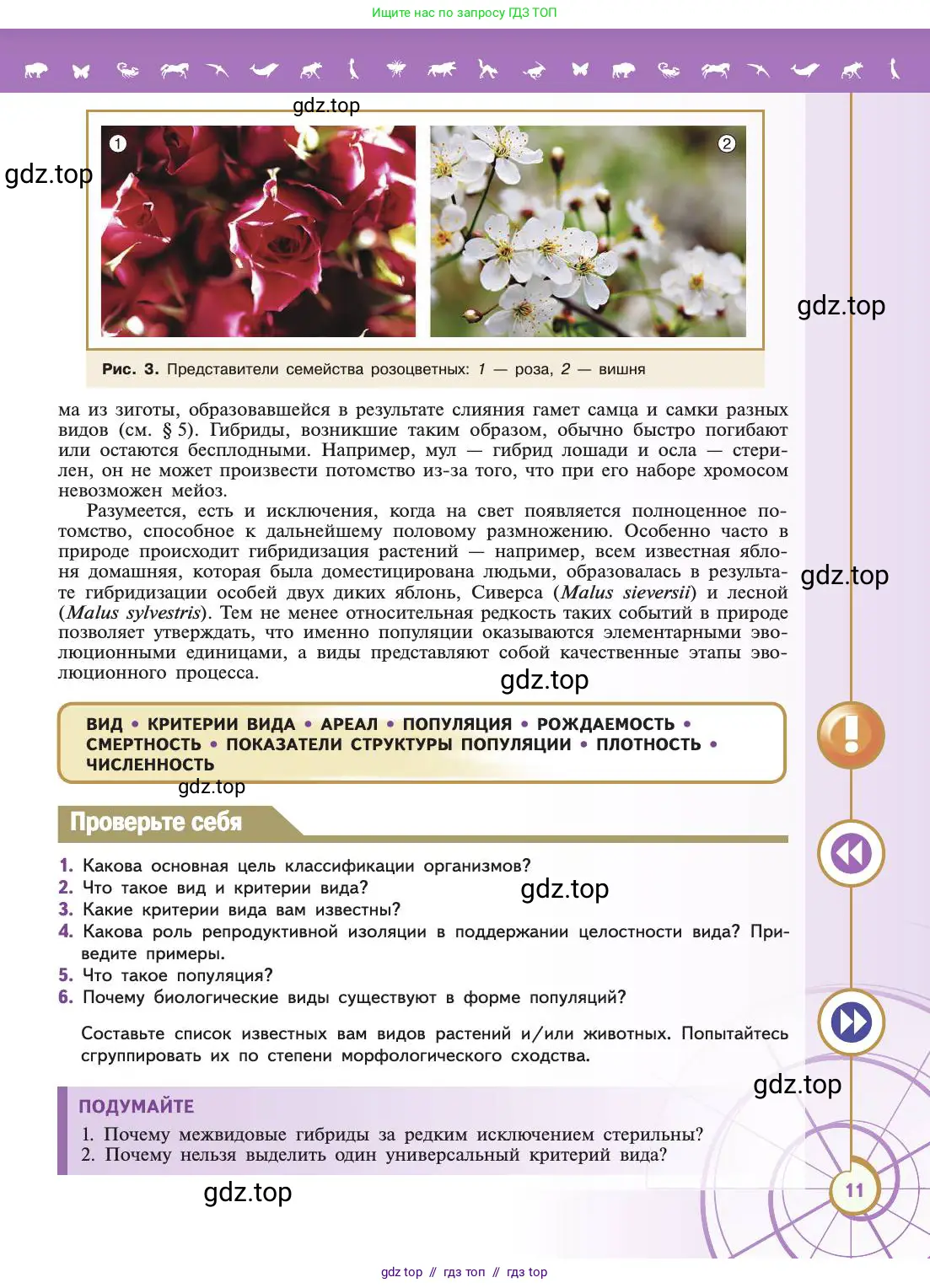 Биология, 11 класс Учебник, авторы: Пасечник Владимир Васильевич, Каменский Андрей Александрович, Рубцов Александр Михайлович, Швецов Глеб Геннадьевич, Абовян Леван Арташесович, Гапонюк Зоя Георгиевна, издательство Просвещение, Москва, 2019, страница 11