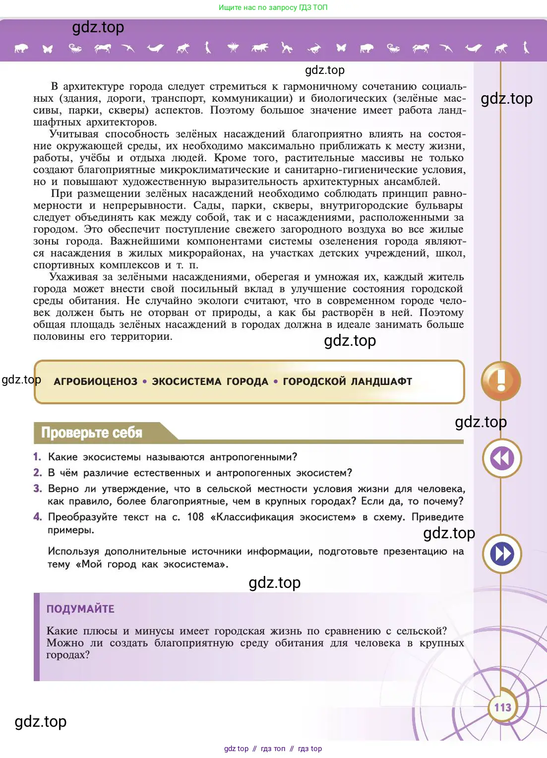 Биология, 11 класс Учебник, авторы: Пасечник Владимир Васильевич, Каменский Андрей Александрович, Рубцов Александр Михайлович, Швецов Глеб Геннадьевич, Абовян Леван Арташесович, Гапонюк Зоя Георгиевна, издательство Просвещение, Москва, 2019, страница 113
