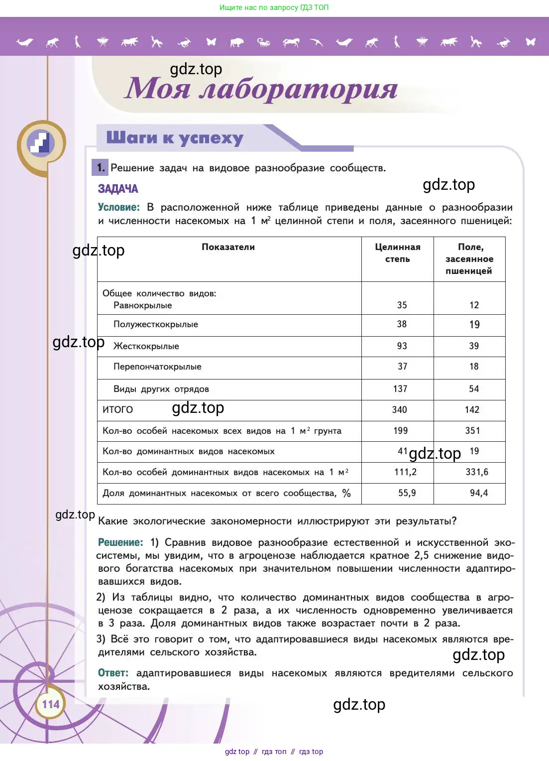 Биология, 11 класс Учебник, авторы: Пасечник Владимир Васильевич, Каменский Андрей Александрович, Рубцов Александр Михайлович, Швецов Глеб Геннадьевич, Абовян Леван Арташесович, Гапонюк Зоя Георгиевна, издательство Просвещение, Москва, 2019, страница 114