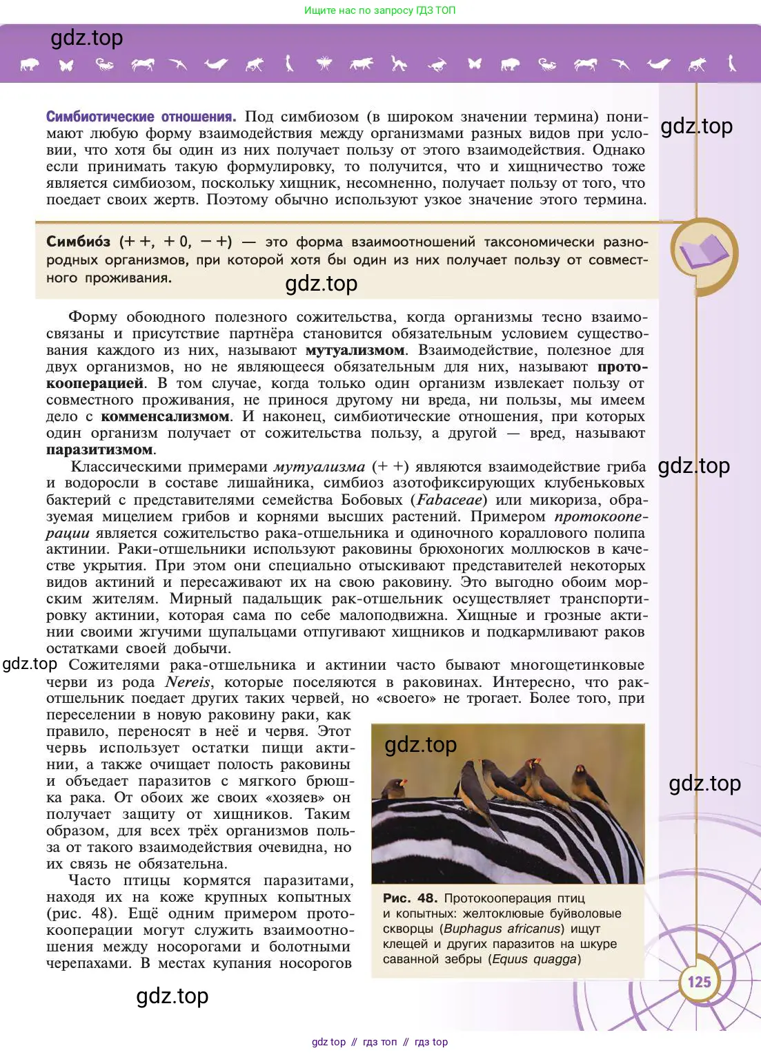 Биология, 11 класс Учебник, авторы: Пасечник Владимир Васильевич, Каменский Андрей Александрович, Рубцов Александр Михайлович, Швецов Глеб Геннадьевич, Абовян Леван Арташесович, Гапонюк Зоя Георгиевна, издательство Просвещение, Москва, 2019, страница 125