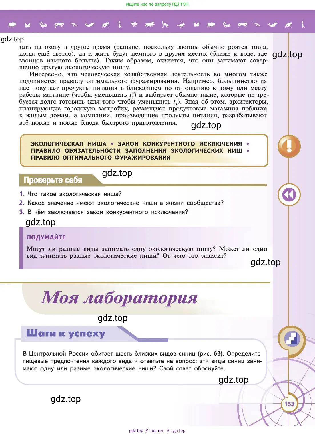 Биология, 11 класс Учебник, авторы: Пасечник Владимир Васильевич, Каменский Андрей Александрович, Рубцов Александр Михайлович, Швецов Глеб Геннадьевич, Абовян Леван Арташесович, Гапонюк Зоя Георгиевна, издательство Просвещение, Москва, 2019, страница 153