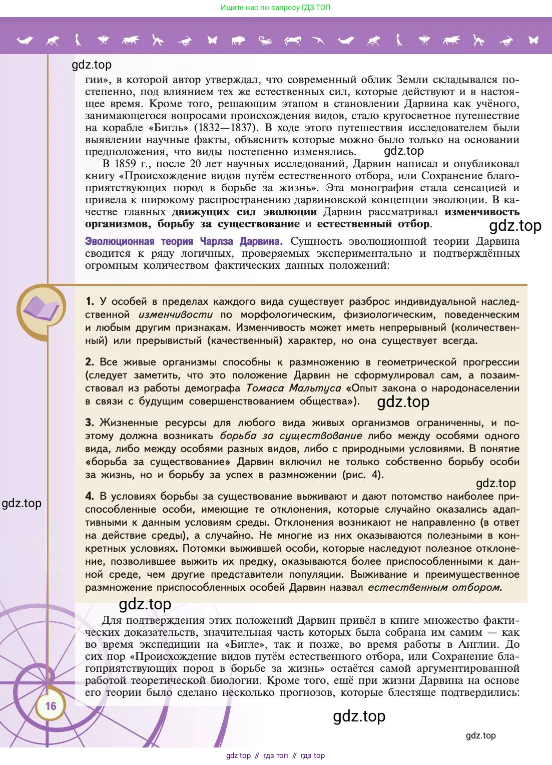 Биология, 11 класс Учебник, авторы: Пасечник Владимир Васильевич, Каменский Андрей Александрович, Рубцов Александр Михайлович, Швецов Глеб Геннадьевич, Абовян Леван Арташесович, Гапонюк Зоя Георгиевна, издательство Просвещение, Москва, 2019, страница 16