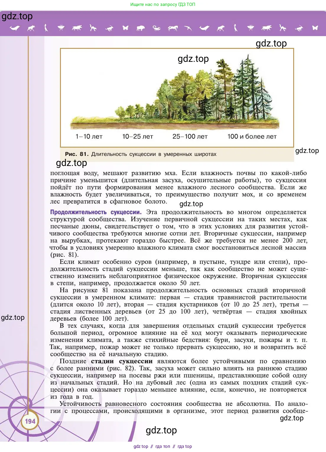 Биология, 11 класс Учебник, авторы: Пасечник Владимир Васильевич, Каменский Андрей Александрович, Рубцов Александр Михайлович, Швецов Глеб Геннадьевич, Абовян Леван Арташесович, Гапонюк Зоя Георгиевна, издательство Просвещение, Москва, 2019, страница 194