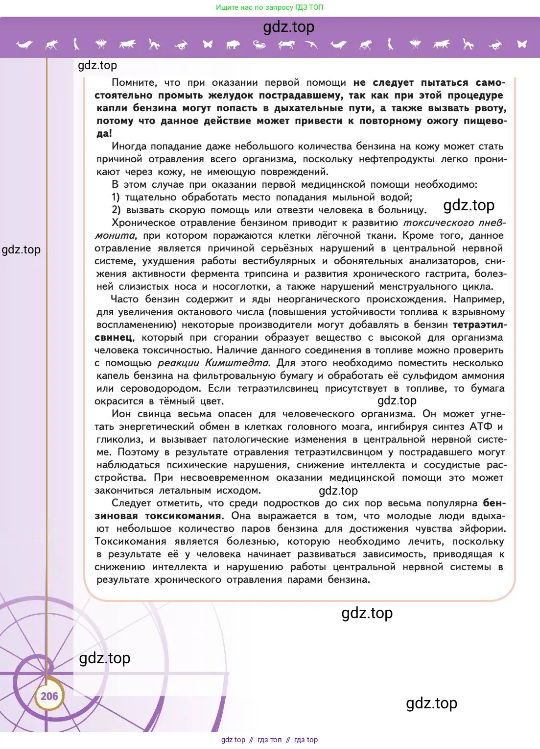 Биология, 11 класс Учебник, авторы: Пасечник Владимир Васильевич, Каменский Андрей Александрович, Рубцов Александр Михайлович, Швецов Глеб Геннадьевич, Абовян Леван Арташесович, Гапонюк Зоя Георгиевна, издательство Просвещение, Москва, 2019, страница 206