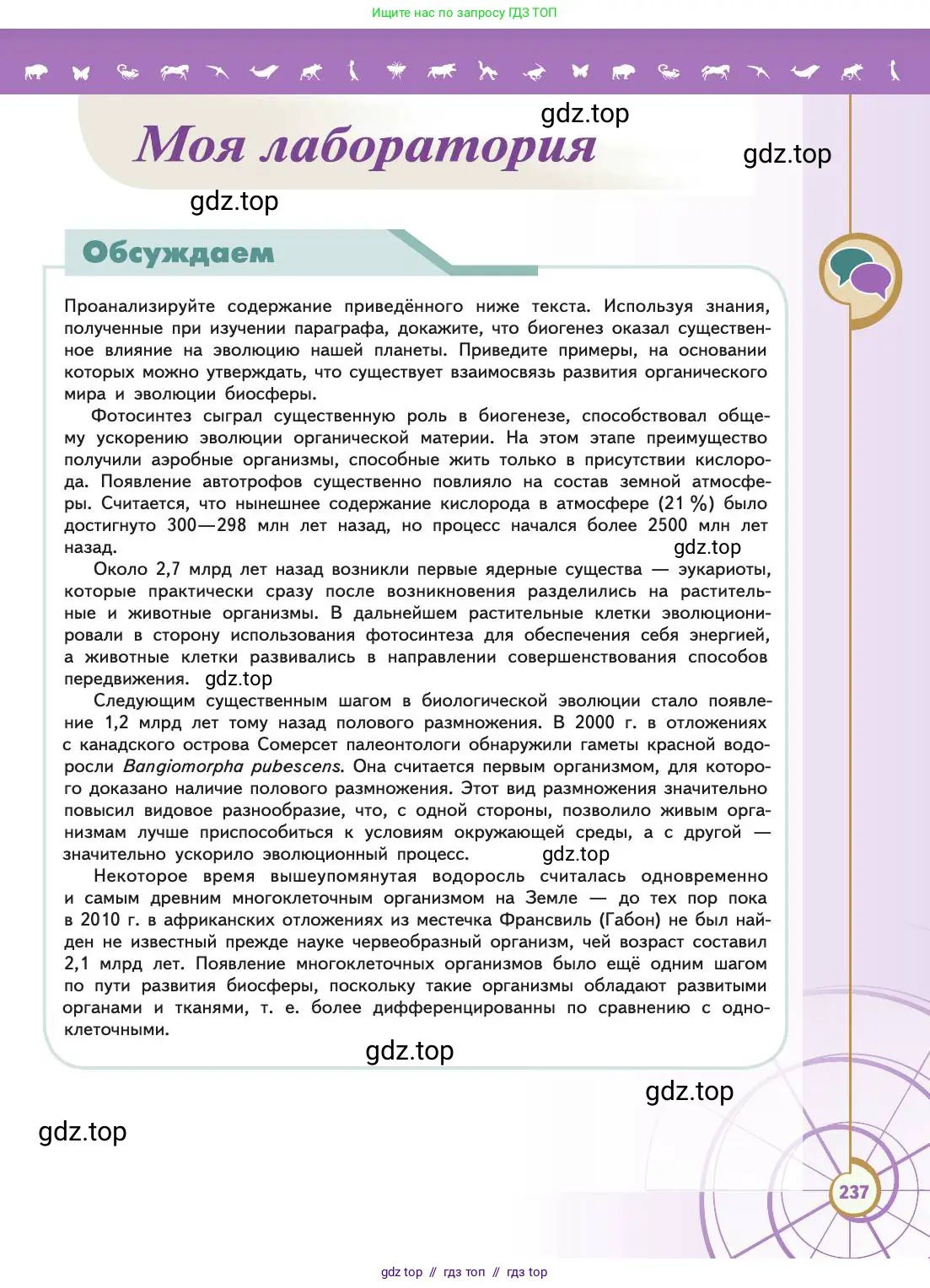Биология, 11 класс Учебник, авторы: Пасечник Владимир Васильевич, Каменский Андрей Александрович, Рубцов Александр Михайлович, Швецов Глеб Геннадьевич, Абовян Леван Арташесович, Гапонюк Зоя Георгиевна, издательство Просвещение, Москва, 2019, страница 237