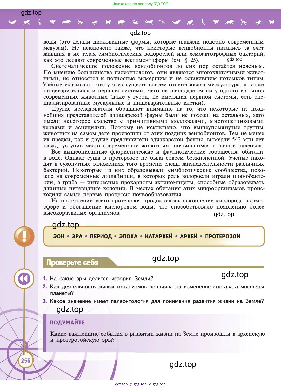 Биология, 11 класс Учебник, авторы: Пасечник Владимир Васильевич, Каменский Андрей Александрович, Рубцов Александр Михайлович, Швецов Глеб Геннадьевич, Абовян Леван Арташесович, Гапонюк Зоя Георгиевна, издательство Просвещение, Москва, 2019, страница 256