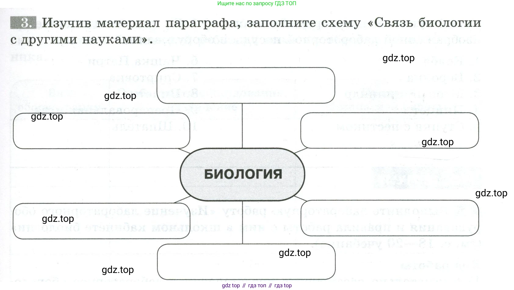 ГДЗ Биология, 5 класс рабочая тетрадь, авторы: Пасечник Владимир Васильевич, Суматохин Сергей Витальевич, Швецов Глеб Геннадьевич, Гапонюк Зоя Георгиевна, Косарькова Марина Викторовна, издательство Просвещение, Москва, 2023, оранжевого цвета, страница 9, номер 3, Условие