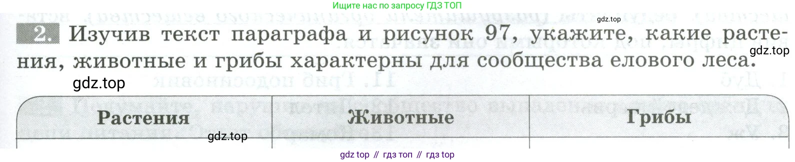 ГДЗ Биология, 5 класс рабочая тетрадь, авторы: Пасечник Владимир Васильевич, Суматохин Сергей Витальевич, Швецов Глеб Геннадьевич, Гапонюк Зоя Георгиевна, Косарькова Марина Викторовна, издательство Просвещение, Москва, 2023, оранжевого цвета, страница 87, номер 2, Условие
