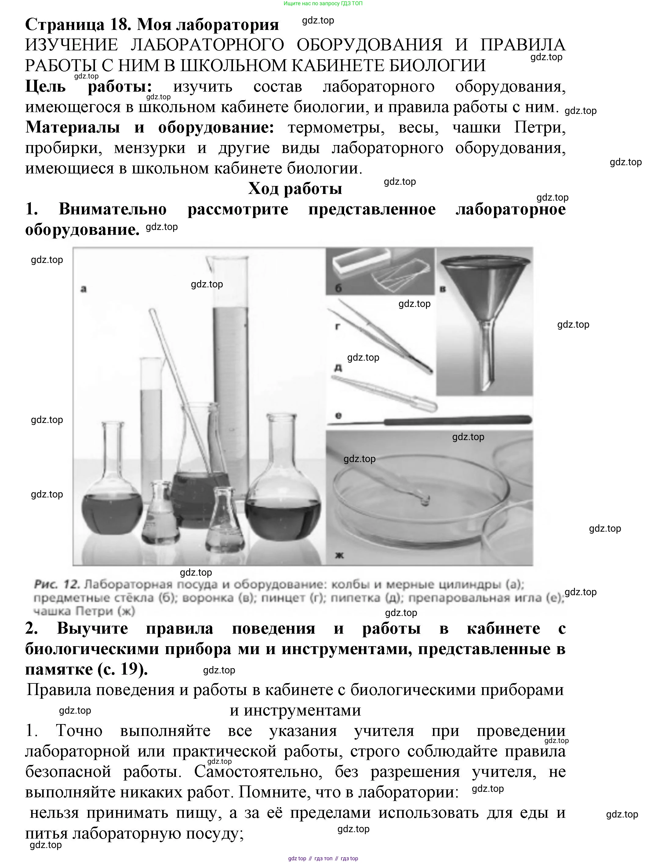 Биология, 5 класс Учебник, авторы: Пасечник Владимир Васильевич, Суматохин Сергей Витальевич, Гапонюк Зоя Георгиевна, Швецов Глеб Геннадьевич, издательство Просвещение, Москва, 2023, белого цвета, страница 18, Решение