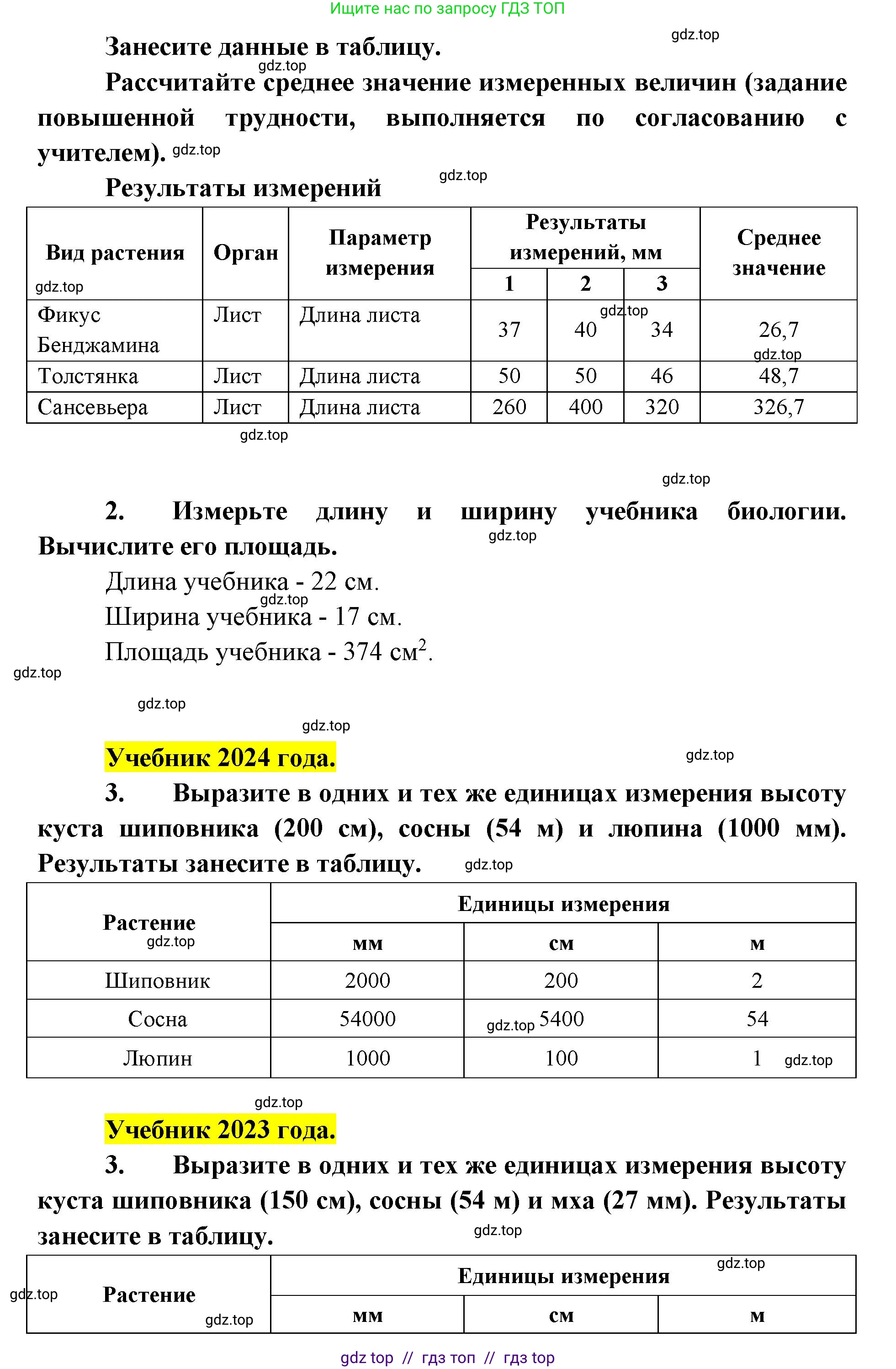 Биология, 5 класс Учебник, авторы: Пасечник Владимир Васильевич, Суматохин Сергей Витальевич, Гапонюк Зоя Георгиевна, Швецов Глеб Геннадьевич, издательство Просвещение, Москва, 2023, белого цвета, страница 37, Решение 2 (продолжение 2)