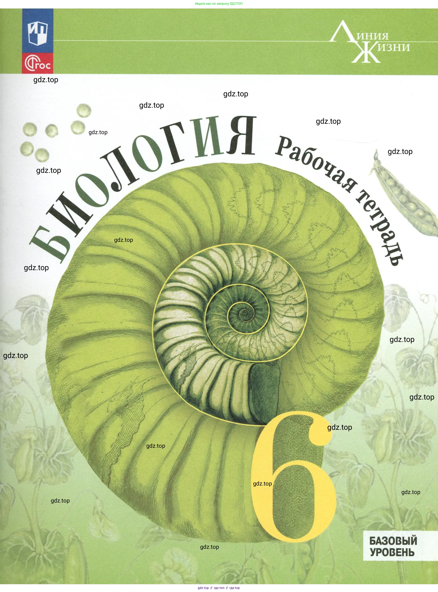 Биология, 6 класс рабочая тетрадь, авторы: Пасечник Владимир Васильевич, Суматохин Сергей Витальевич, Швецов Глеб Геннадьевич, Гапонюк Зоя Георгиевна, Косарькова Марина Викторовна, издательство Просвещение, Москва, 2023, белого цвета, 