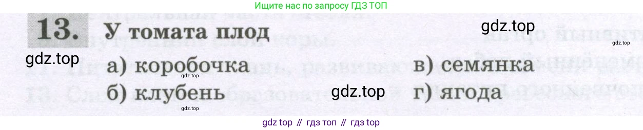 ГДЗ Биология, 6 класс рабочая тетрадь, авторы: Пасечник Владимир Васильевич, Суматохин Сергей Витальевич, Швецов Глеб Геннадьевич, Гапонюк Зоя Георгиевна, Косарькова Марина Викторовна, издательство Просвещение, Москва, 2023, белого цвета, страница 72, номер 13, Условие