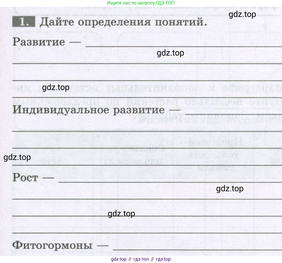 ГДЗ Биология, 6 класс рабочая тетрадь, авторы: Пасечник Владимир Васильевич, Суматохин Сергей Витальевич, Швецов Глеб Геннадьевич, Гапонюк Зоя Георгиевна, Косарькова Марина Викторовна, издательство Просвещение, Москва, 2023, белого цвета, страница 93, номер 1, Условие