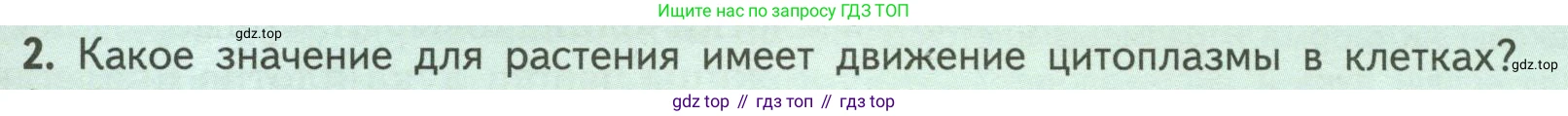 ГДЗ Биология, 6 класс Учебник, авторы: Пасечник Владимир Васильевич, Суматохин Сергей Витальевич, Гапонюк Зоя Георгиевна, Швецов Глеб Геннадьевич, издательство Просвещение, Москва, 2023, белого цвета, страница 29, номер 2, Условие
