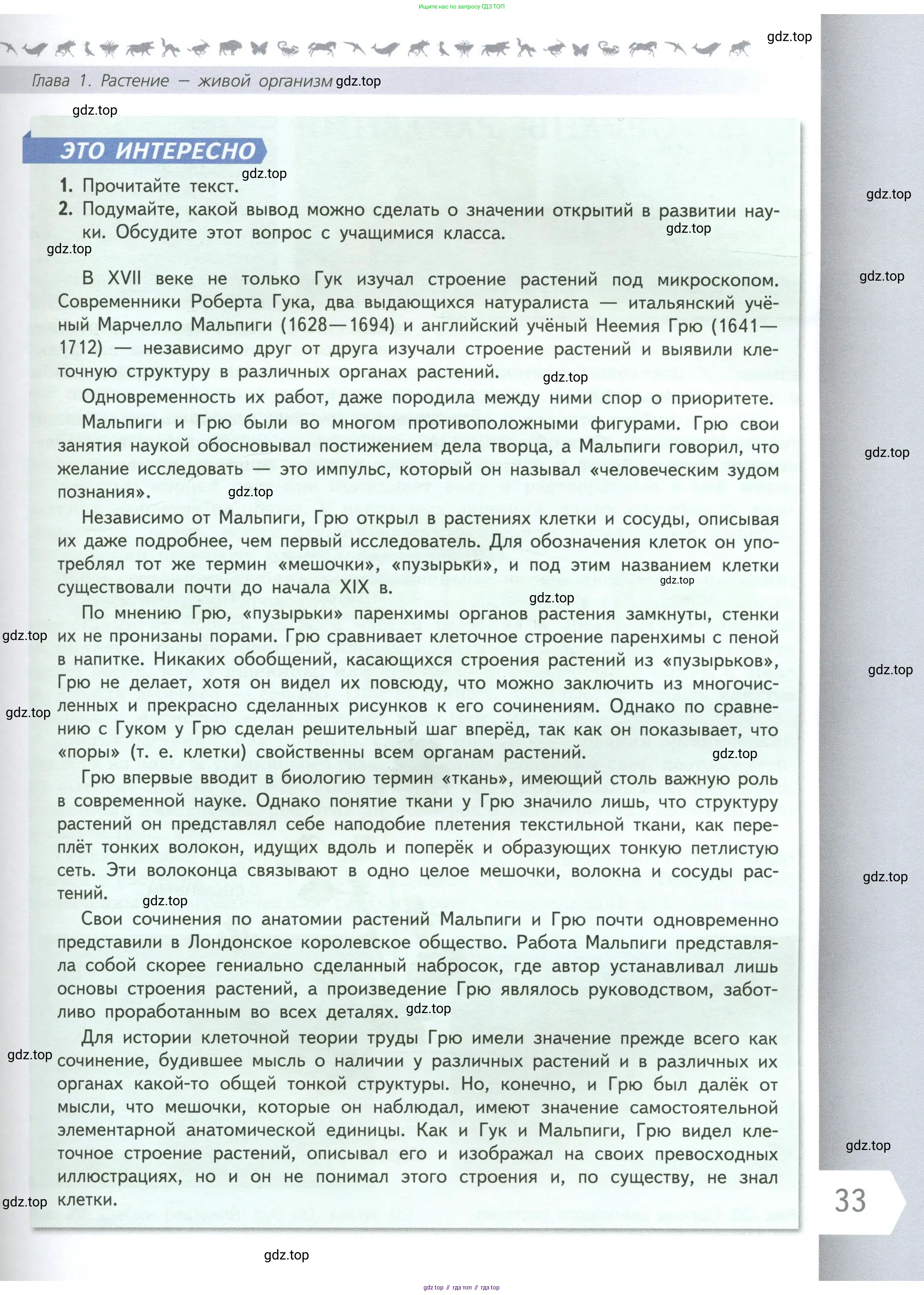 Биология, 6 класс Учебник, авторы: Пасечник Владимир Васильевич, Суматохин Сергей Витальевич, Гапонюк Зоя Георгиевна, Швецов Глеб Геннадьевич, издательство Просвещение, Москва, 2023, белого цвета, страница 33