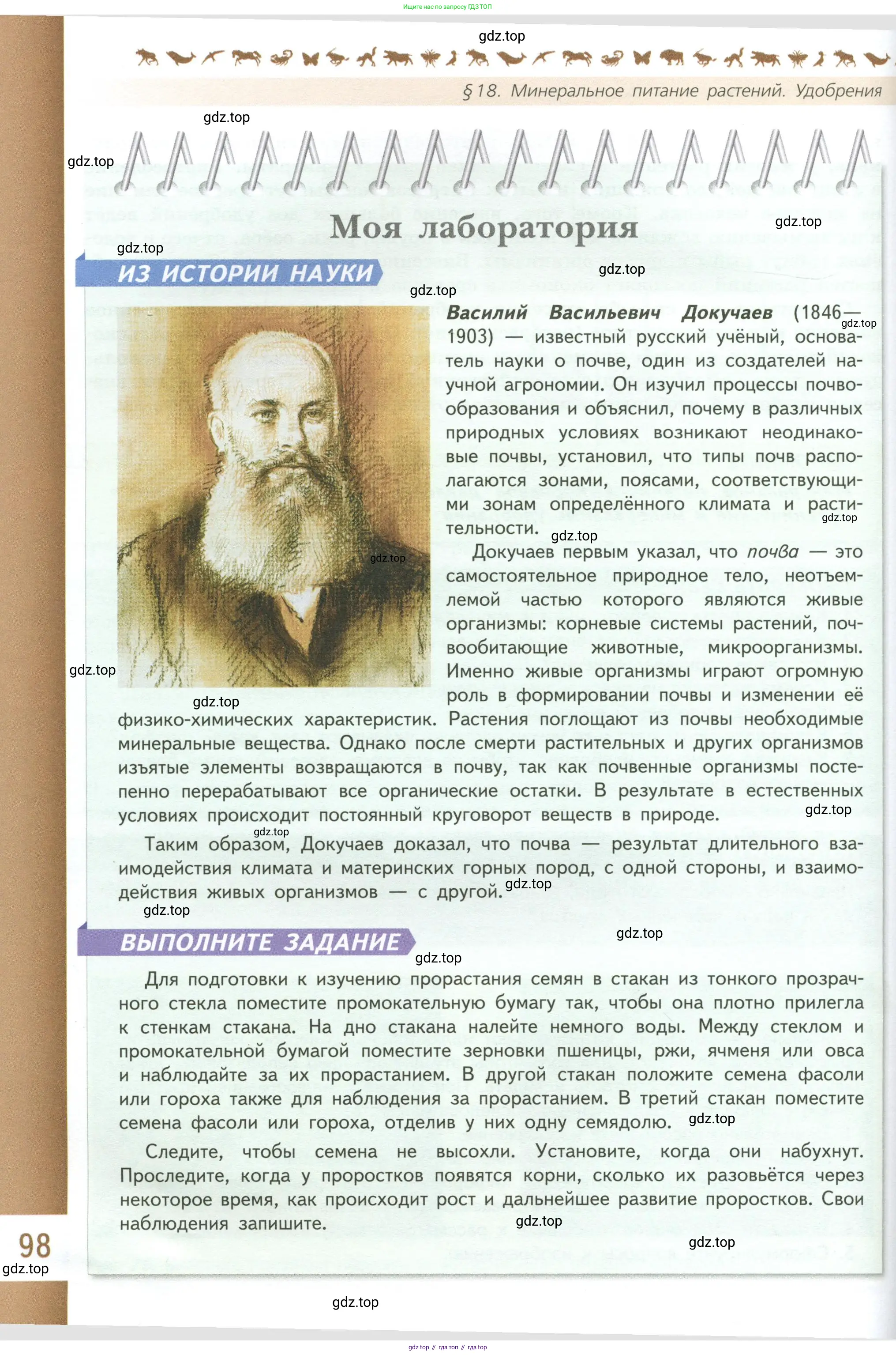 Биология, 6 класс Учебник, авторы: Пасечник Владимир Васильевич, Суматохин Сергей Витальевич, Гапонюк Зоя Георгиевна, Швецов Глеб Геннадьевич, издательство Просвещение, Москва, 2023, белого цвета, страница 98