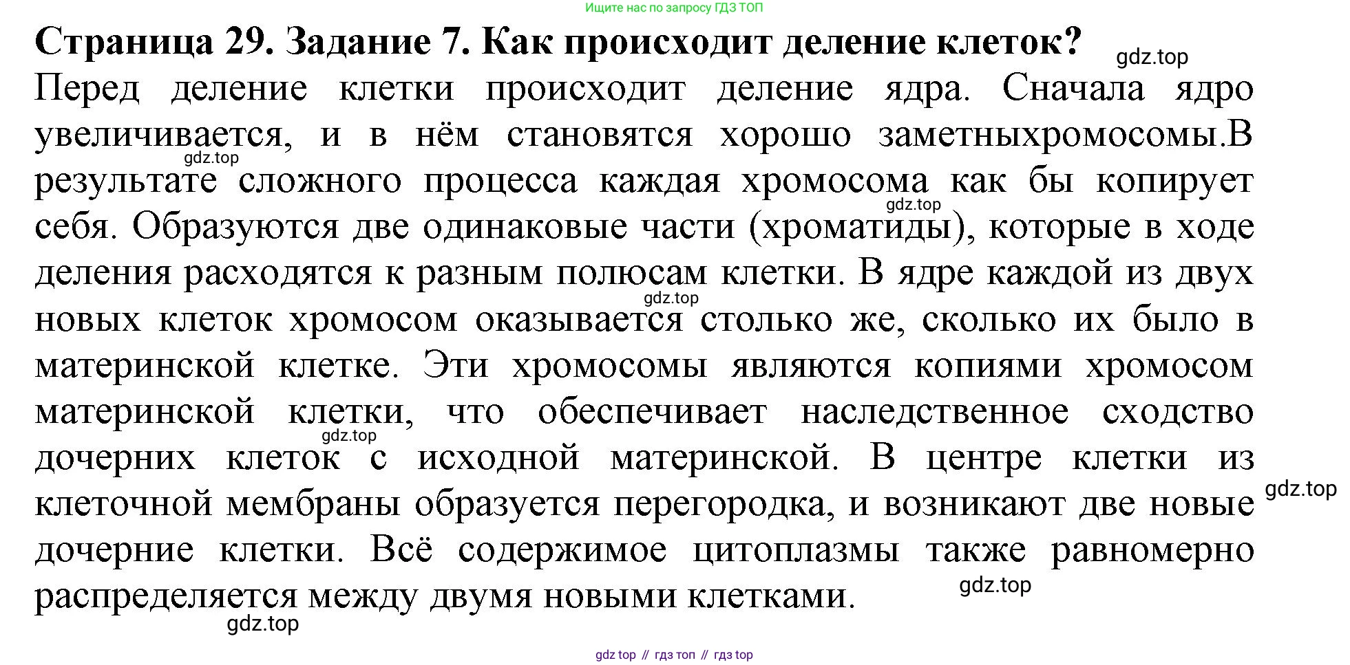 ГДЗ Биология, 6 класс Учебник, авторы: Пасечник Владимир Васильевич, Суматохин Сергей Витальевич, Гапонюк Зоя Георгиевна, Швецов Глеб Геннадьевич, издательство Просвещение, Москва, 2023, белого цвета, страница 29, номер 7, Решение 1