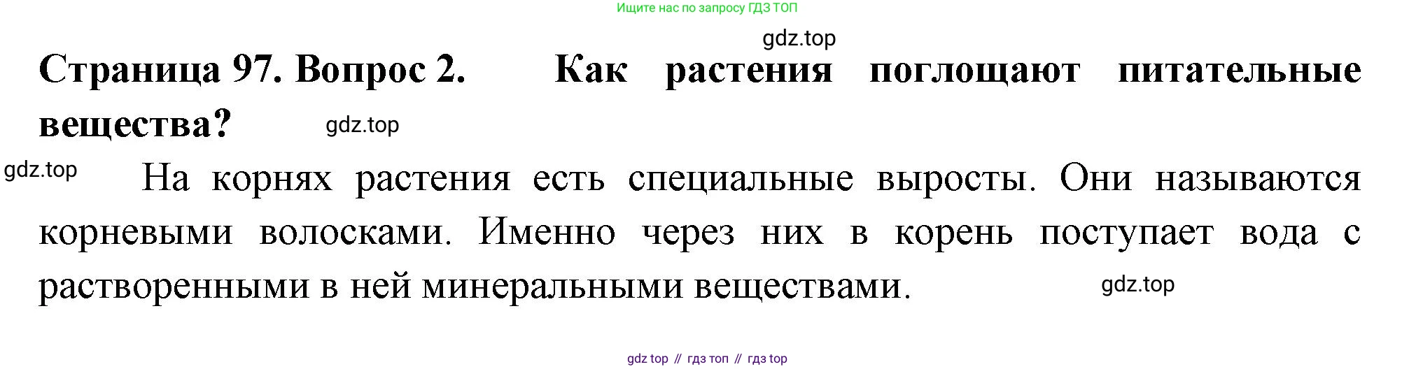 ГДЗ Биология, 6 класс Учебник, авторы: Пасечник Владимир Васильевич, Суматохин Сергей Витальевич, Гапонюк Зоя Георгиевна, Швецов Глеб Геннадьевич, издательство Просвещение, Москва, 2023, белого цвета, страница 97, номер 2, Решение 2