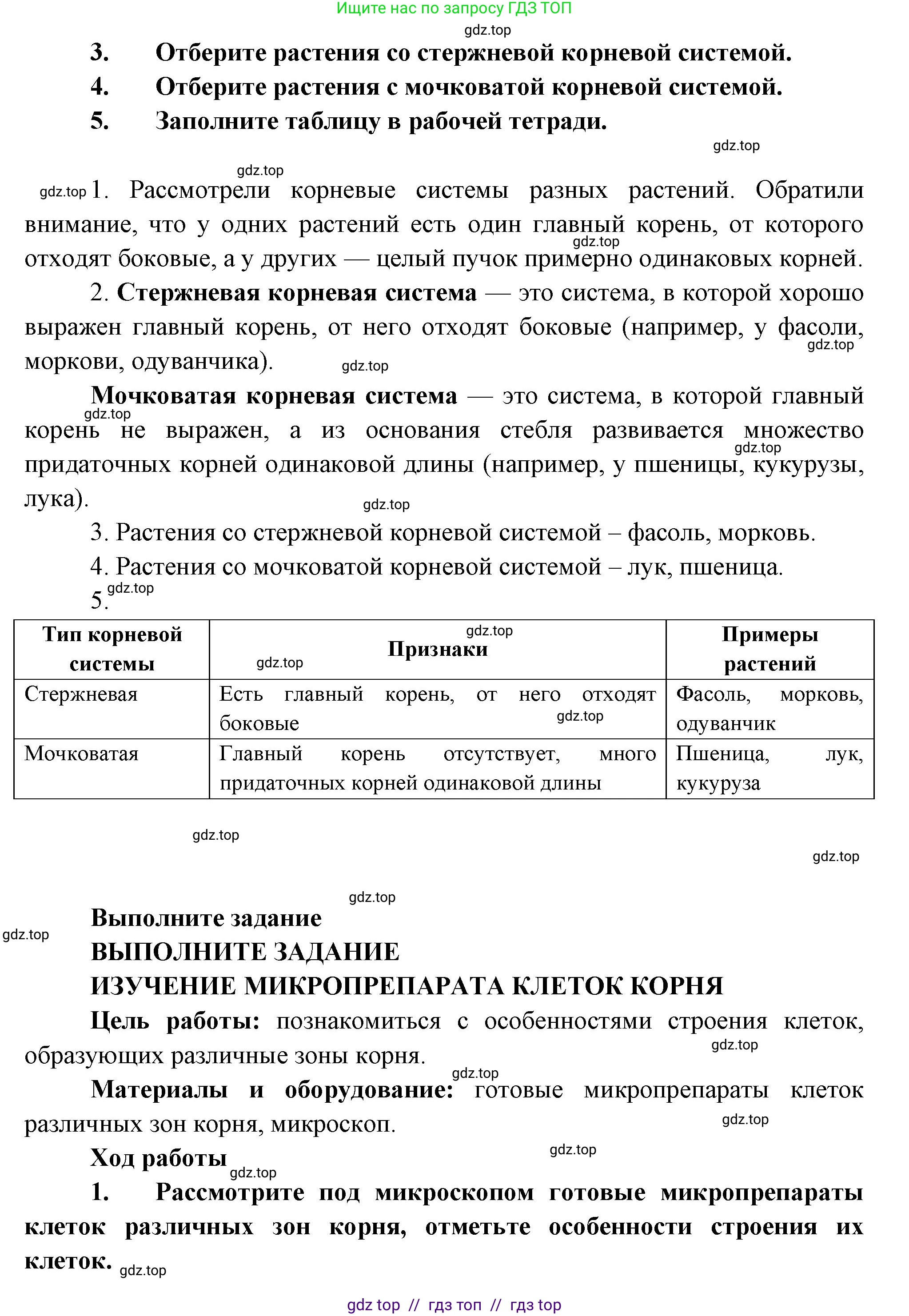 Биология, 6 класс Учебник, авторы: Пасечник Владимир Васильевич, Суматохин Сергей Витальевич, Гапонюк Зоя Георгиевна, Швецов Глеб Геннадьевич, издательство Просвещение, Москва, 2023, белого цвета, страница 47, Решение 3 (продолжение 2)