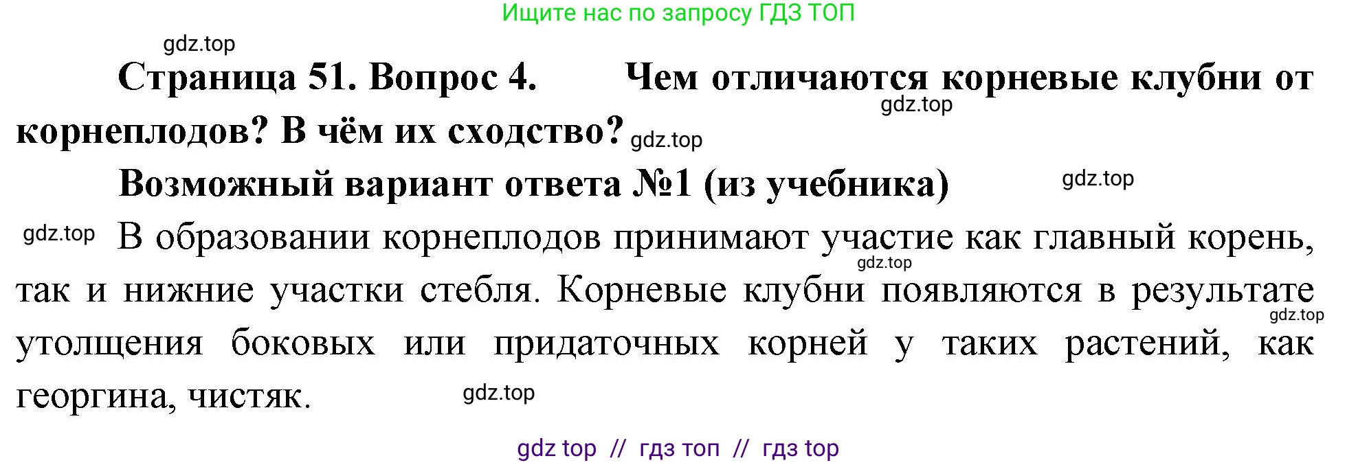 Биология, 6 класс Учебник, авторы: Пасечник Владимир Васильевич, Суматохин Сергей Витальевич, Гапонюк Зоя Георгиевна, Швецов Глеб Геннадьевич, издательство Просвещение, Москва, 2023, белого цвета, страница 51, номер 4, Решение 3