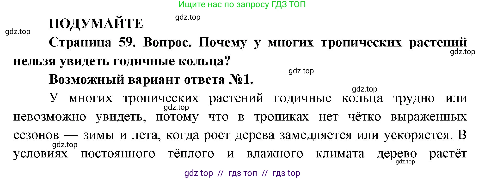 Биология, 6 класс Учебник, авторы: Пасечник Владимир Васильевич, Суматохин Сергей Витальевич, Гапонюк Зоя Георгиевна, Швецов Глеб Геннадьевич, издательство Просвещение, Москва, 2023, белого цвета, страница 59, Решение 3