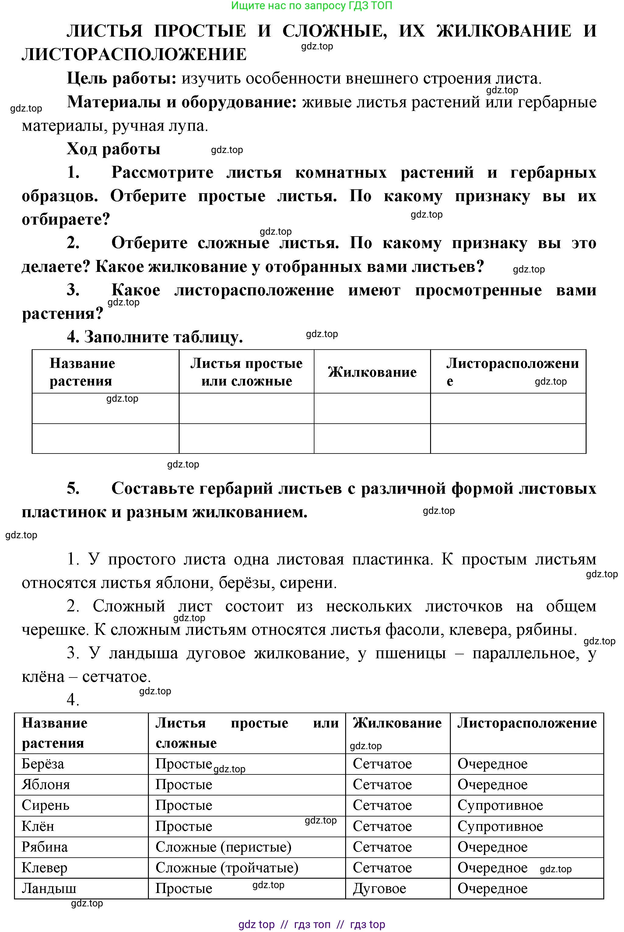 Биология, 6 класс Учебник, авторы: Пасечник Владимир Васильевич, Суматохин Сергей Витальевич, Гапонюк Зоя Георгиевна, Швецов Глеб Геннадьевич, издательство Просвещение, Москва, 2023, белого цвета, страница 67, Решение 3 (продолжение 4)