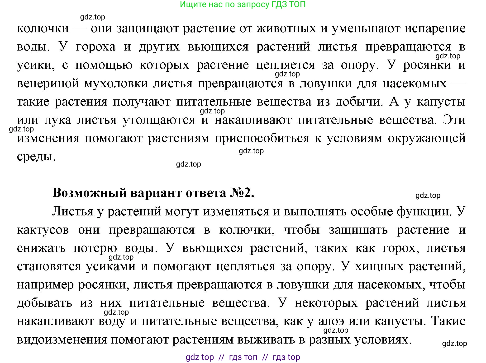 Биология, 6 класс Учебник, авторы: Пасечник Владимир Васильевич, Суматохин Сергей Витальевич, Гапонюк Зоя Георгиевна, Швецов Глеб Геннадьевич, издательство Просвещение, Москва, 2023, белого цвета, страница 70, номер 2, Решение 3 (продолжение 2)
