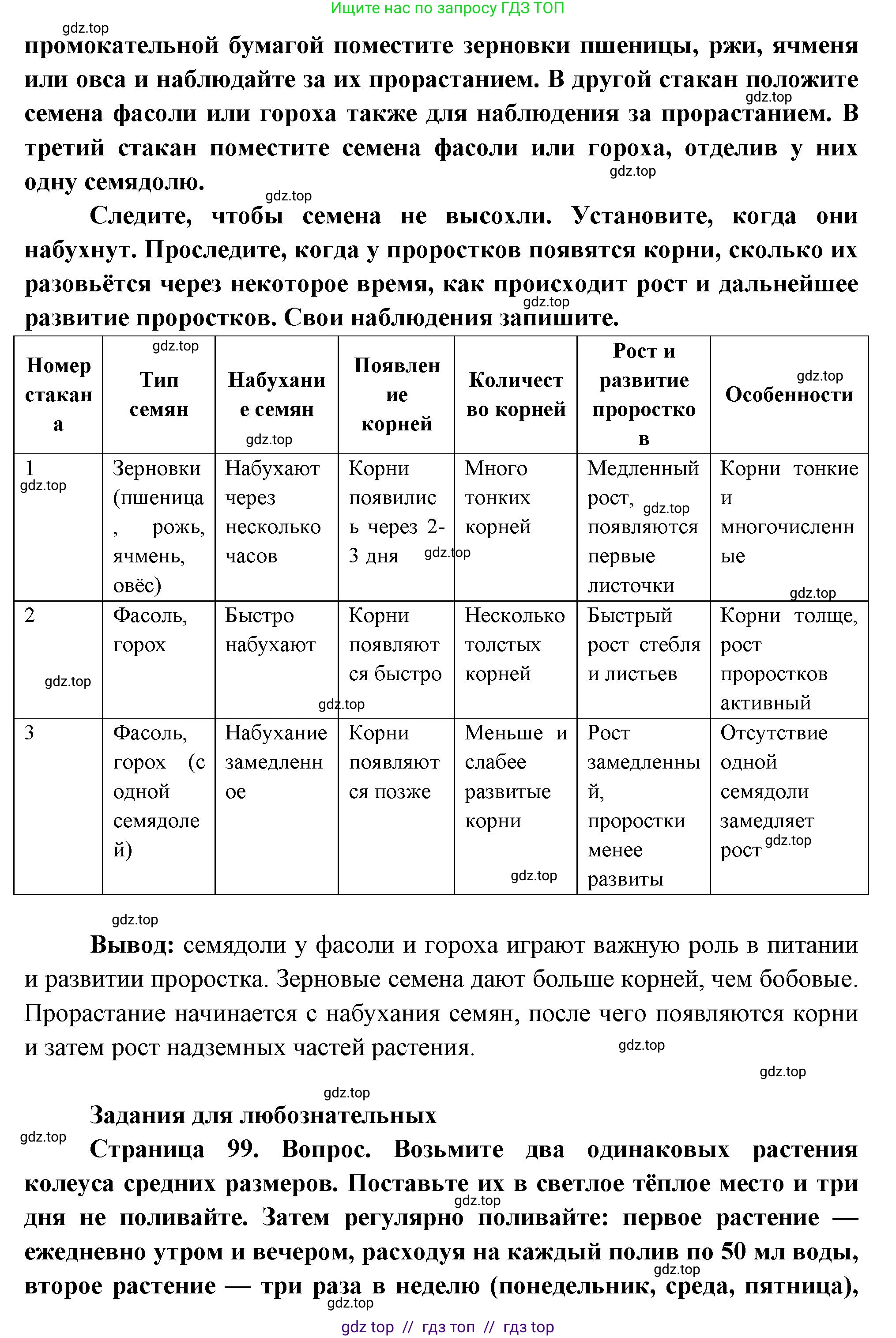 Биология, 6 класс Учебник, авторы: Пасечник Владимир Васильевич, Суматохин Сергей Витальевич, Гапонюк Зоя Георгиевна, Швецов Глеб Геннадьевич, издательство Просвещение, Москва, 2023, белого цвета, страница 98, Решение 3 (продолжение 2)