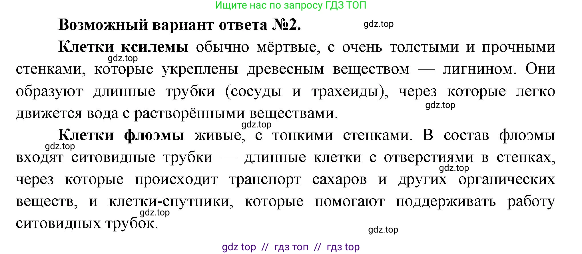 Биология, 6 класс Учебник, авторы: Пасечник Владимир Васильевич, Суматохин Сергей Витальевич, Гапонюк Зоя Георгиевна, Швецов Глеб Геннадьевич, издательство Просвещение, Москва, 2023, белого цвета, страница 110, номер 2, Решение 3 (продолжение 2)