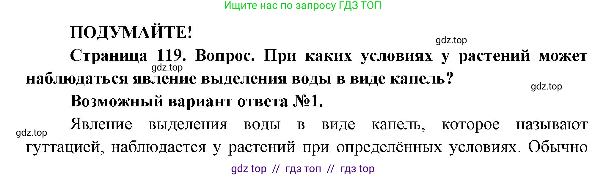 Биология, 6 класс Учебник, авторы: Пасечник Владимир Васильевич, Суматохин Сергей Витальевич, Гапонюк Зоя Георгиевна, Швецов Глеб Геннадьевич, издательство Просвещение, Москва, 2023, белого цвета, страница 119, Решение 3