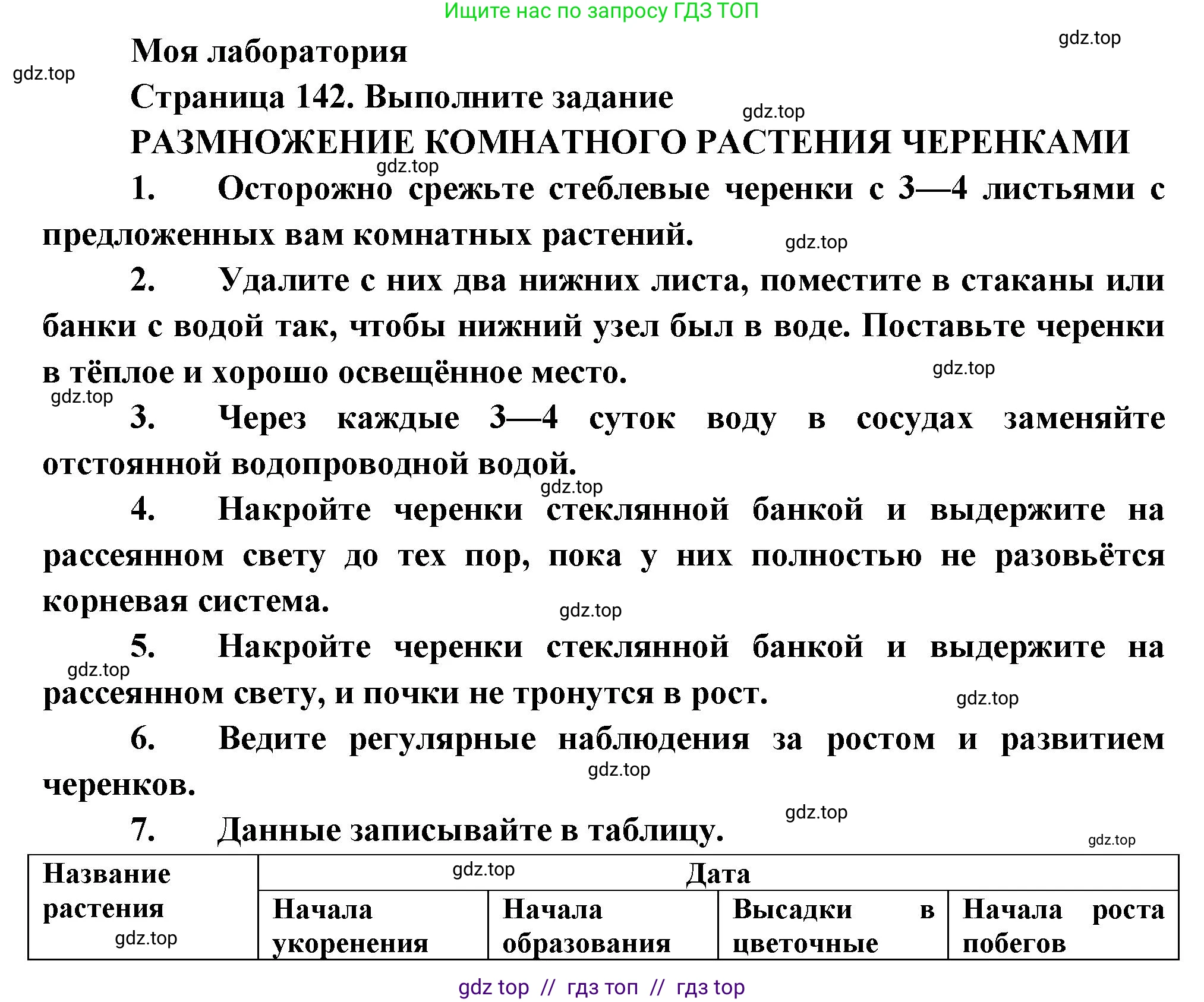 Биология, 6 класс Учебник, авторы: Пасечник Владимир Васильевич, Суматохин Сергей Витальевич, Гапонюк Зоя Георгиевна, Швецов Глеб Геннадьевич, издательство Просвещение, Москва, 2023, белого цвета, страница 142, Решение 3