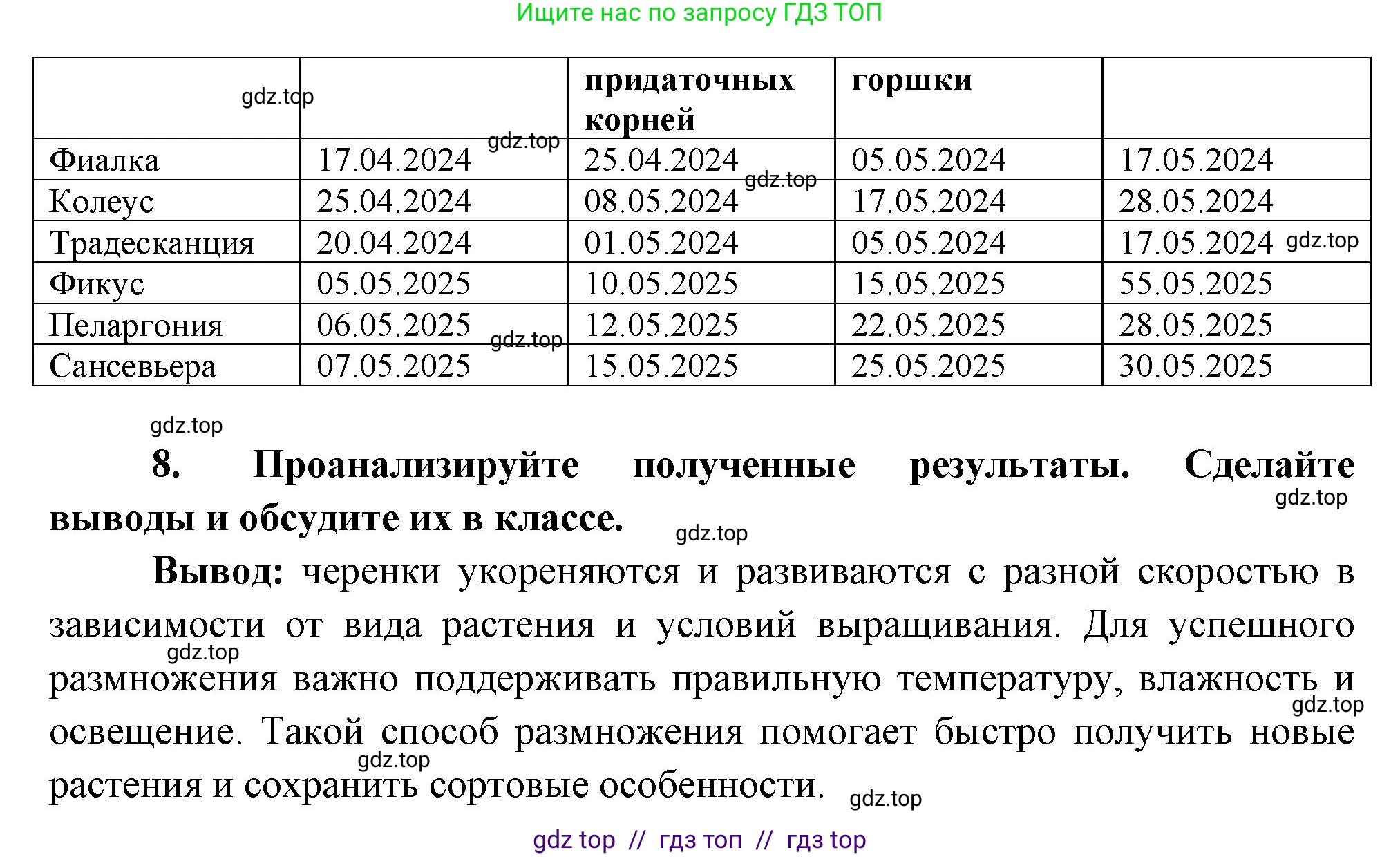 Биология, 6 класс Учебник, авторы: Пасечник Владимир Васильевич, Суматохин Сергей Витальевич, Гапонюк Зоя Георгиевна, Швецов Глеб Геннадьевич, издательство Просвещение, Москва, 2023, белого цвета, страница 142, Решение 3 (продолжение 2)