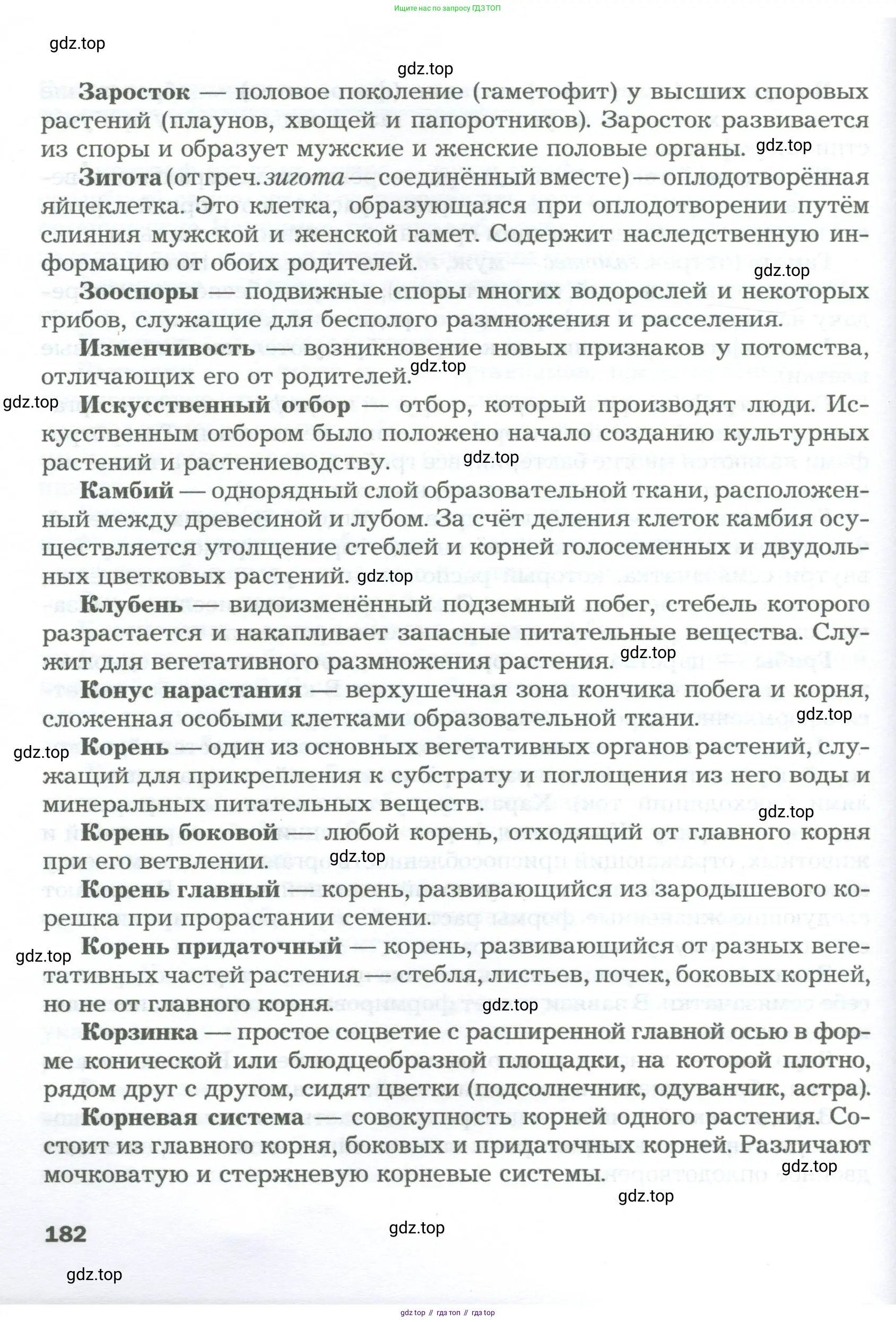 Биология, 6 класс Учебник, авторы: Пономарева Ирма Николаевна, Корнилова Ольга Анатольевна, издательство Просвещение, Москва, 2023, бирюзового цвета, страница 182