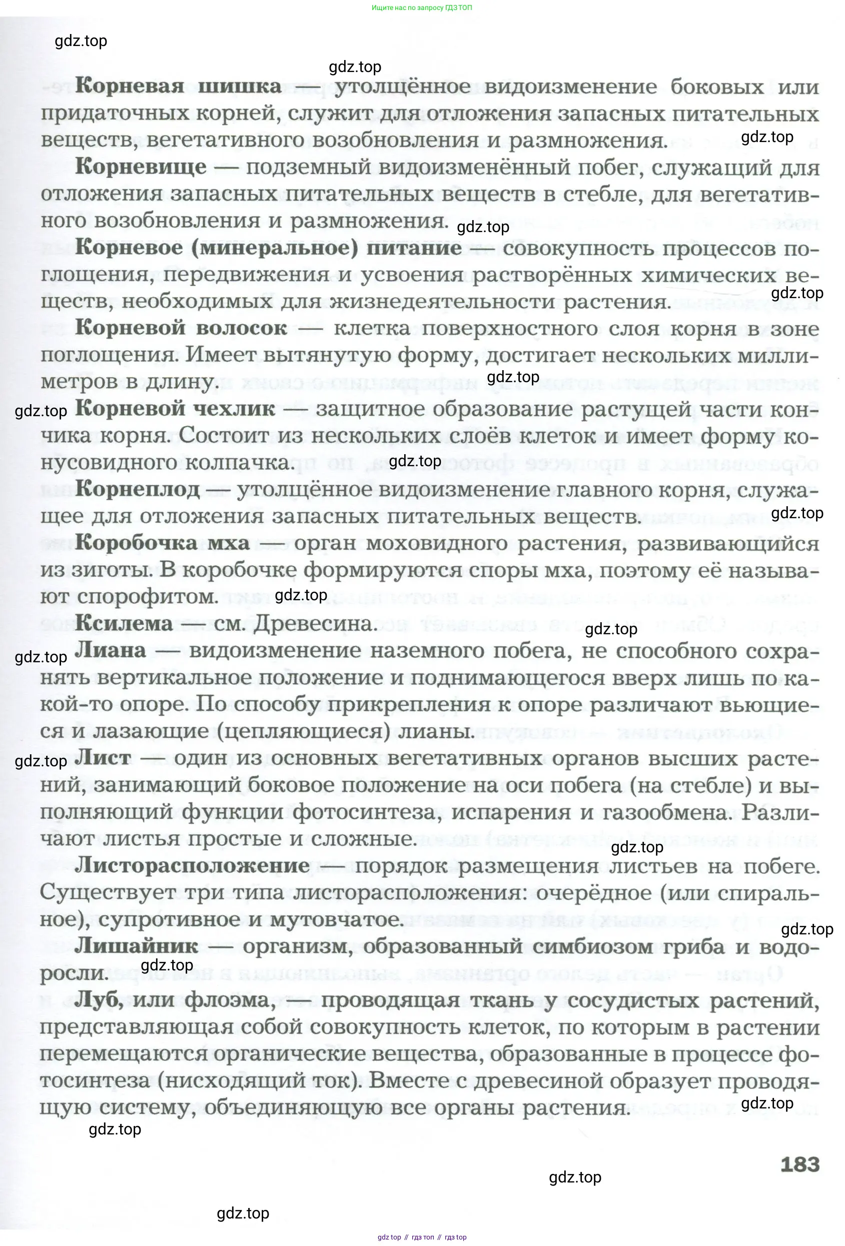 Биология, 6 класс Учебник, авторы: Пономарева Ирма Николаевна, Корнилова Ольга Анатольевна, издательство Просвещение, Москва, 2023, бирюзового цвета, страница 183