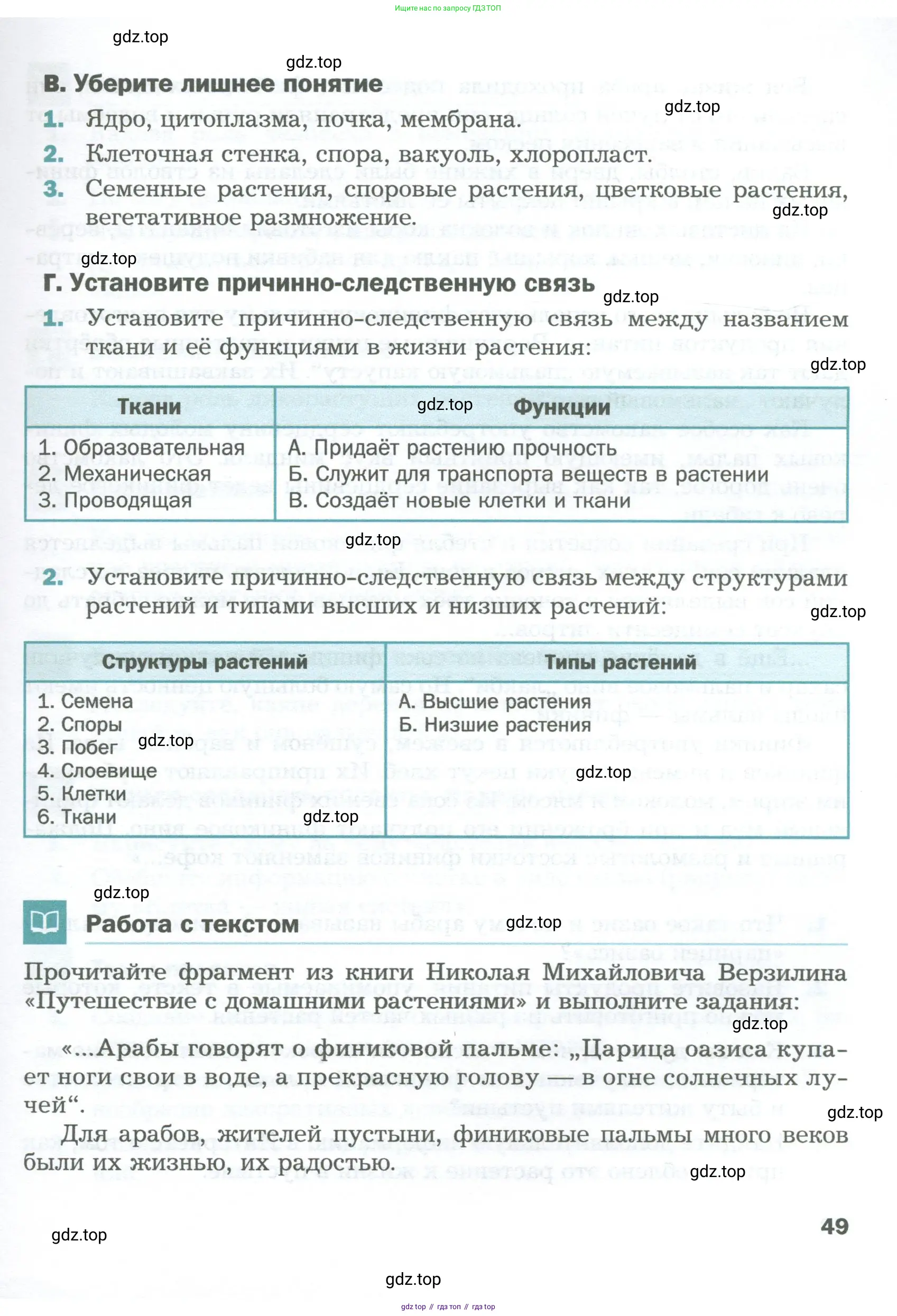 Биология, 6 класс Учебник, авторы: Пономарева Ирма Николаевна, Корнилова Ольга Анатольевна, издательство Просвещение, Москва, 2023, бирюзового цвета, страница 49