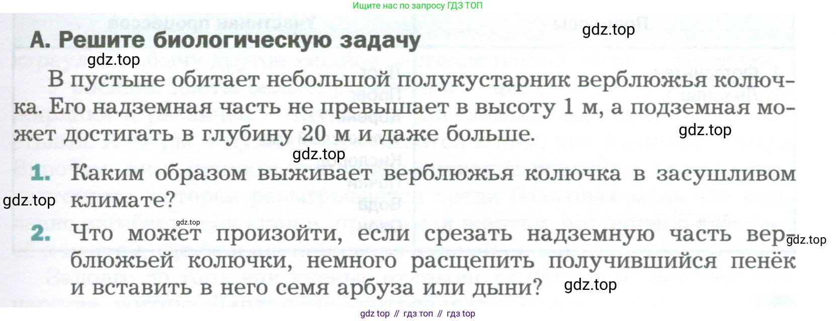 Биология, 6 класс Учебник, авторы: Пономарева Ирма Николаевна, Корнилова Ольга Анатольевна, издательство Просвещение, Москва, 2023, бирюзового цвета, страница 123, номер А, Условие