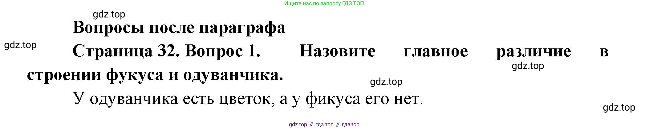 Биология, 6 класс Учебник, авторы: Пономарева Ирма Николаевна, Корнилова Ольга Анатольевна, издательство Просвещение, Москва, 2023, бирюзового цвета, страница 32, номер 1, Решение