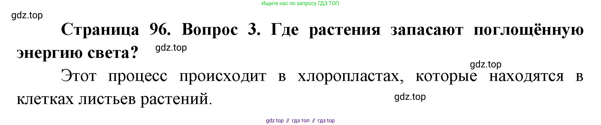 Биология, 6 класс Учебник, авторы: Пономарева Ирма Николаевна, Корнилова Ольга Анатольевна, издательство Просвещение, Москва, 2023, бирюзового цвета, страница 96, номер 3, Решение