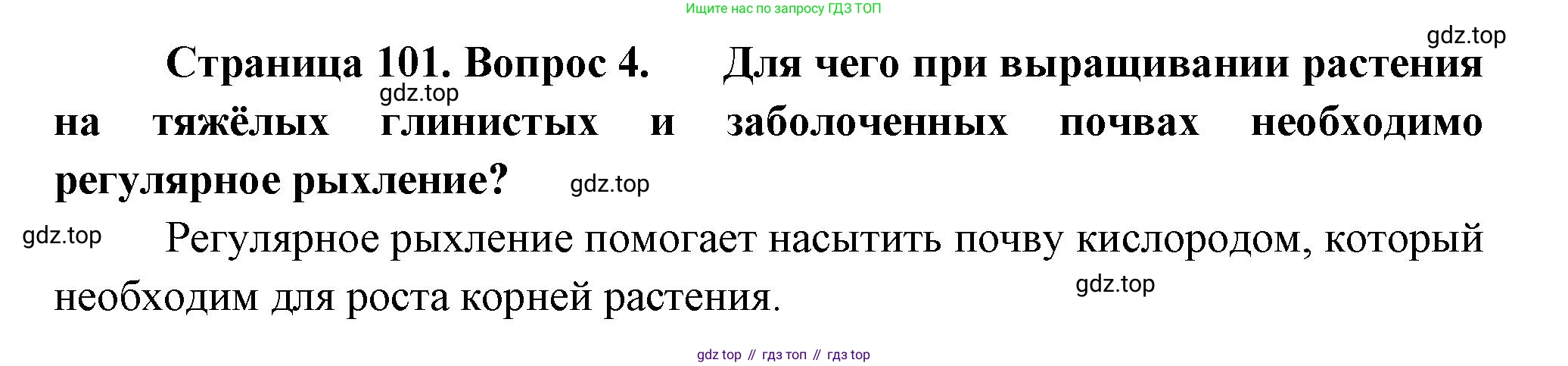 Биология, 6 класс Учебник, авторы: Пономарева Ирма Николаевна, Корнилова Ольга Анатольевна, издательство Просвещение, Москва, 2023, бирюзового цвета, страница 101, номер 4, Решение