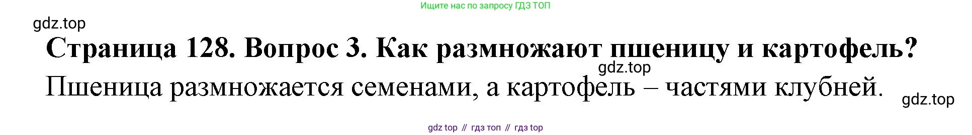 Биология, 6 класс Учебник, авторы: Пономарева Ирма Николаевна, Корнилова Ольга Анатольевна, издательство Просвещение, Москва, 2023, бирюзового цвета, страница 128, номер 3, Решение
