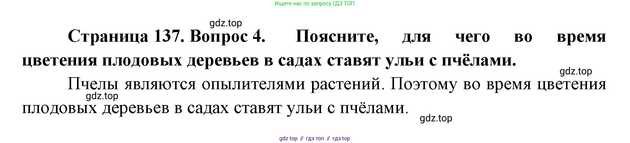 Биология, 6 класс Учебник, авторы: Пономарева Ирма Николаевна, Корнилова Ольга Анатольевна, издательство Просвещение, Москва, 2023, бирюзового цвета, страница 137, номер 4, Решение