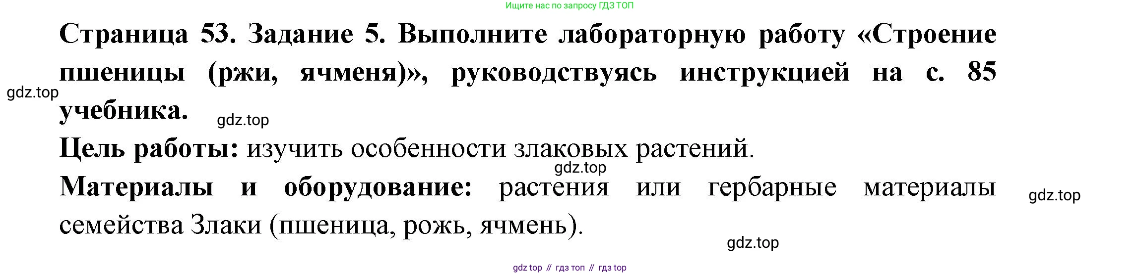 ГДЗ Биология, 7 класс рабочая тетрадь, авторы: Пасечник Владимир Васильевич, Суматохин Сергей Витальевич, Швецов Глеб Геннадьевич, Гапонюк Зоя Георгиевна, Косарькова Марина Викторовна, издательство Просвещение, Москва, 2023, бирюзового цвета, страница 53, номер 5, Решение