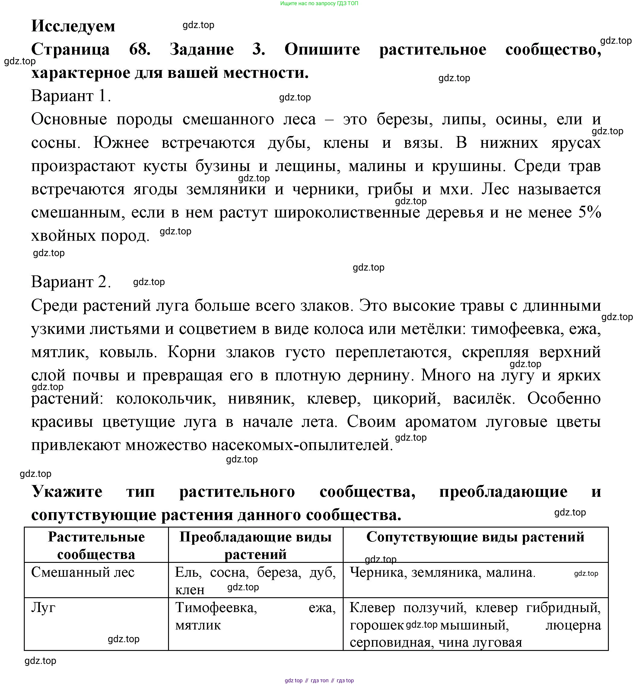 ГДЗ Биология, 7 класс рабочая тетрадь, авторы: Пасечник Владимир Васильевич, Суматохин Сергей Витальевич, Швецов Глеб Геннадьевич, Гапонюк Зоя Георгиевна, Косарькова Марина Викторовна, издательство Просвещение, Москва, 2023, бирюзового цвета, страница 68, номер 3, Решение