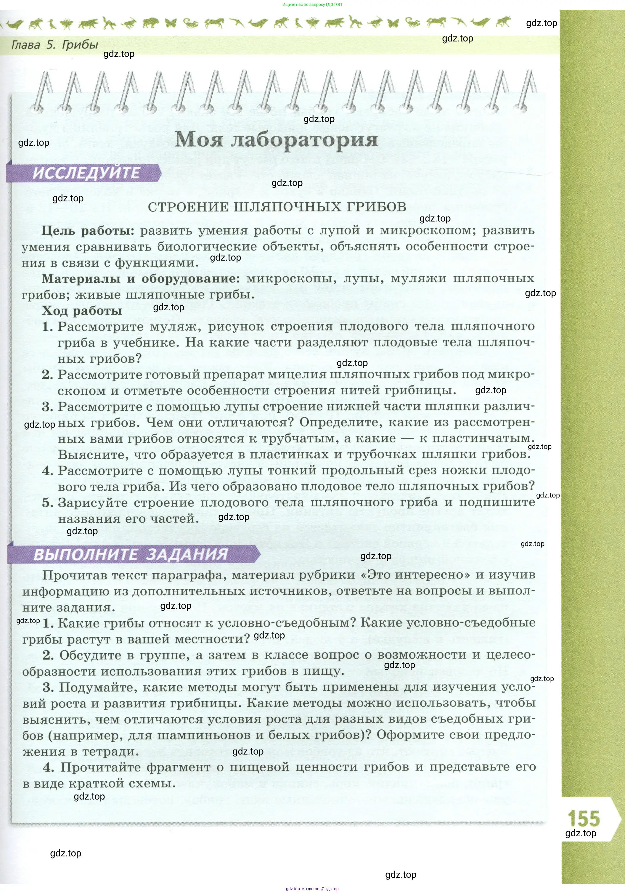 Биология, 7 класс Учебник, авторы: Пасечник Владимир Васильевич, Суматохин Сергей Витальевич, Гапонюк Зоя Георгиевна, Швецов Глеб Геннадьевич, издательство Просвещение, Москва, 2023, бирюзового цвета, страница 155