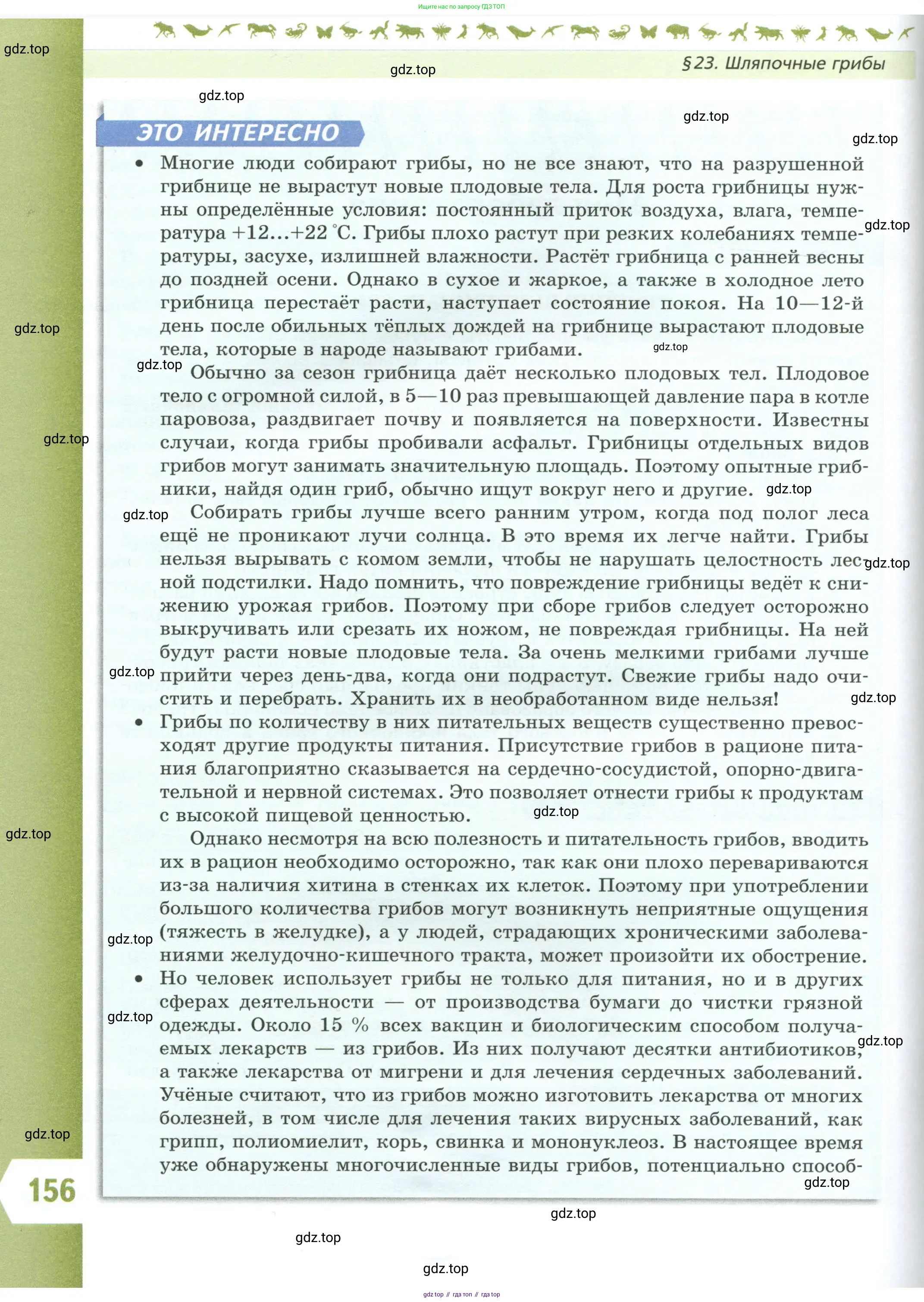 Биология, 7 класс Учебник, авторы: Пасечник Владимир Васильевич, Суматохин Сергей Витальевич, Гапонюк Зоя Георгиевна, Швецов Глеб Геннадьевич, издательство Просвещение, Москва, 2023, бирюзового цвета, страница 156