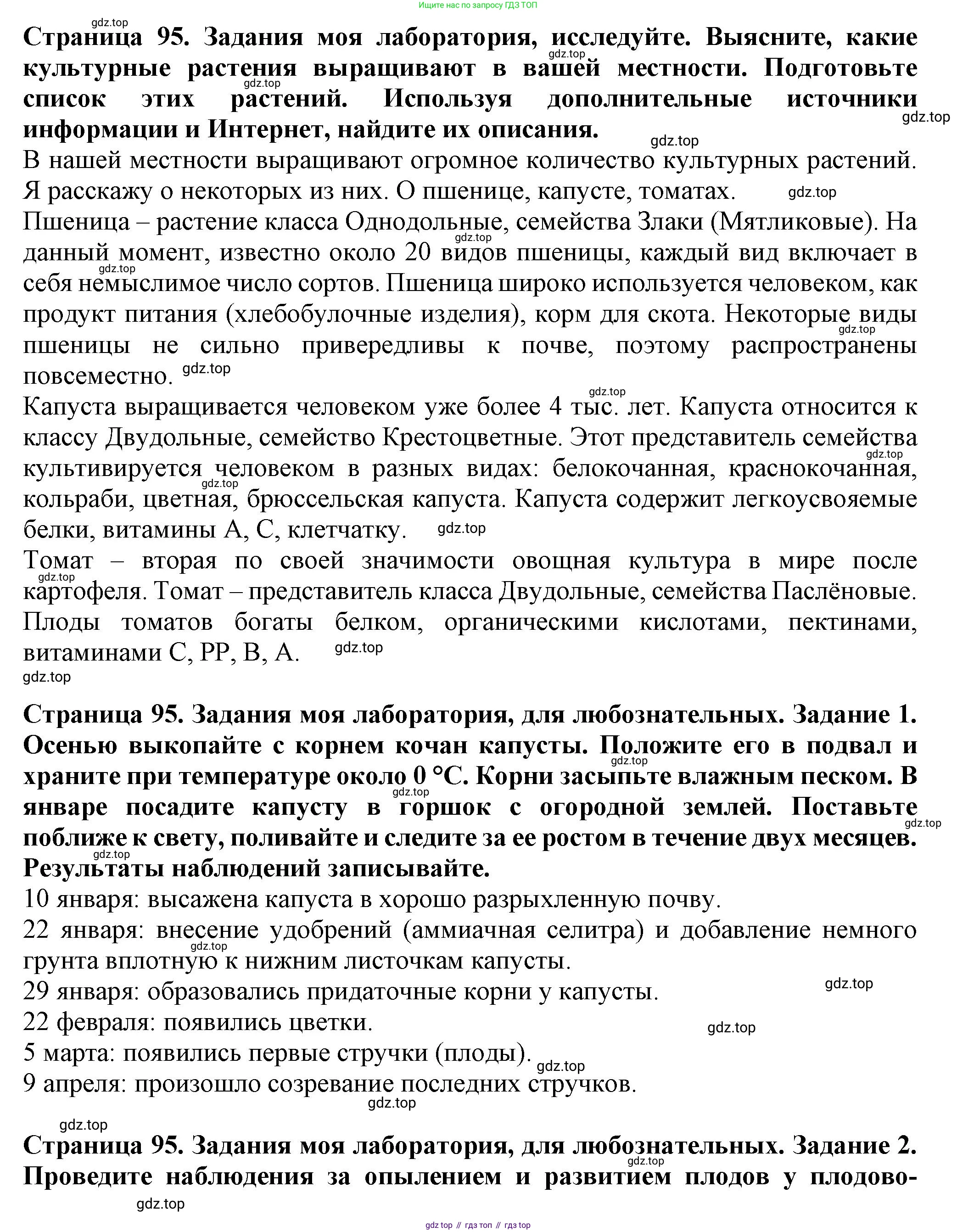 Биология, 7 класс Учебник, авторы: Пасечник Владимир Васильевич, Суматохин Сергей Витальевич, Гапонюк Зоя Георгиевна, Швецов Глеб Геннадьевич, издательство Просвещение, Москва, 2023, бирюзового цвета, страница 95, Решение 1