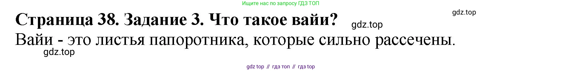 Биология, 7 класс Учебник, авторы: Пасечник Владимир Васильевич, Суматохин Сергей Витальевич, Гапонюк Зоя Георгиевна, Швецов Глеб Геннадьевич, издательство Просвещение, Москва, 2023, бирюзового цвета, страница 38, номер 3, Решение 2