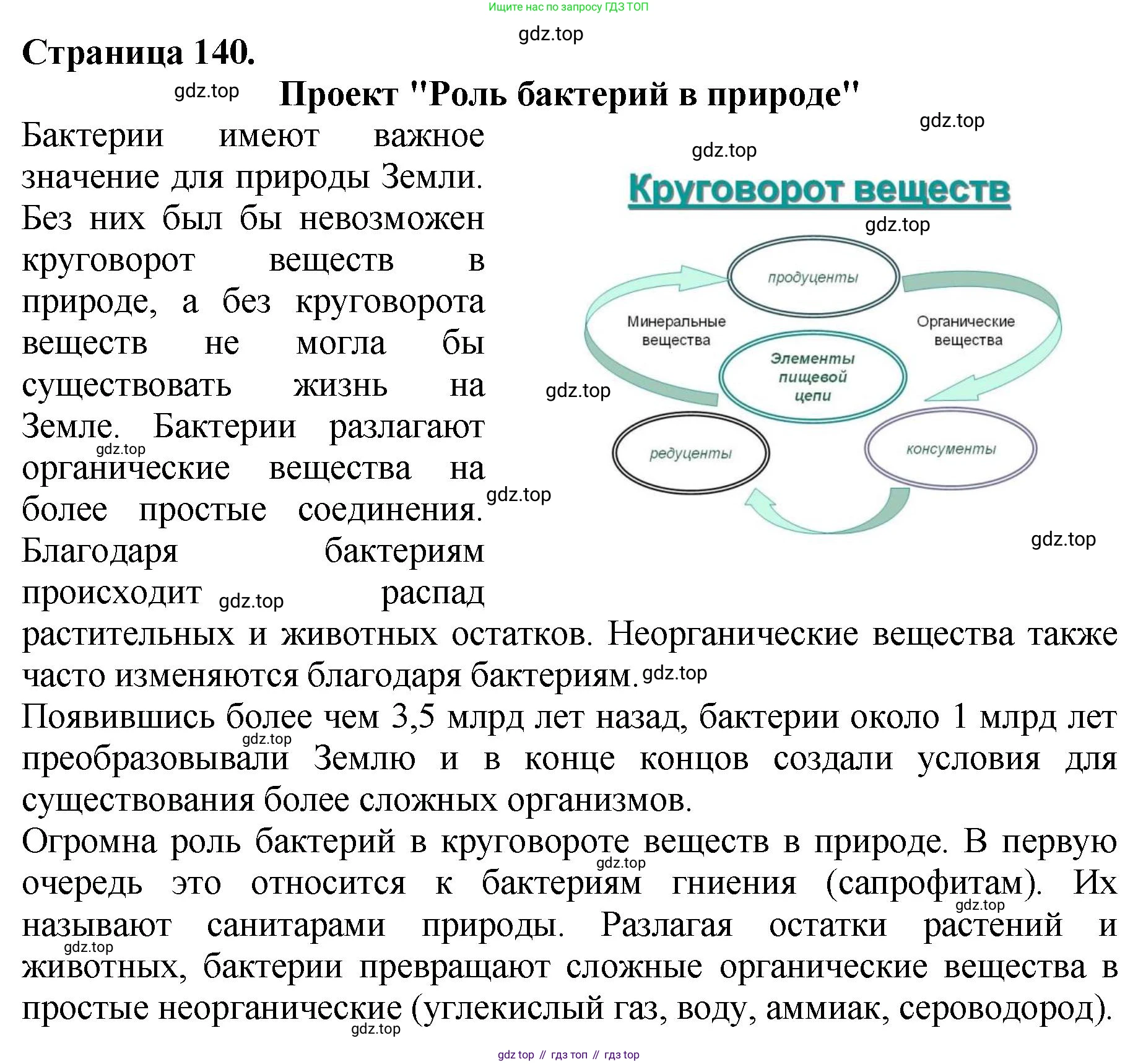 ГДЗ Биология, 7 класс Учебник, авторы: Пасечник Владимир Васильевич, Суматохин Сергей Витальевич, Гапонюк Зоя Георгиевна, Швецов Глеб Геннадьевич, издательство Просвещение, Москва, 2023, бирюзового цвета, страница 140, номер 2, Решение 2